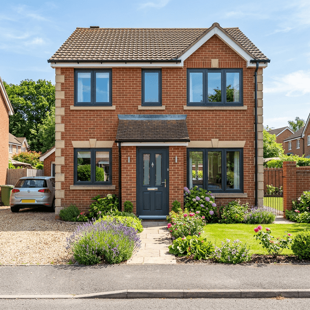 Beautiful home exterior with new windows